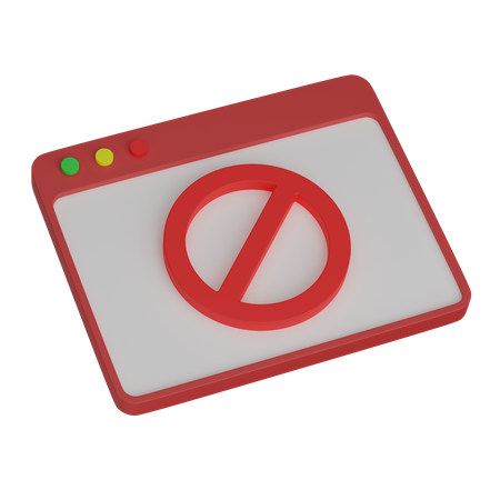 Web Ban  3D Icon