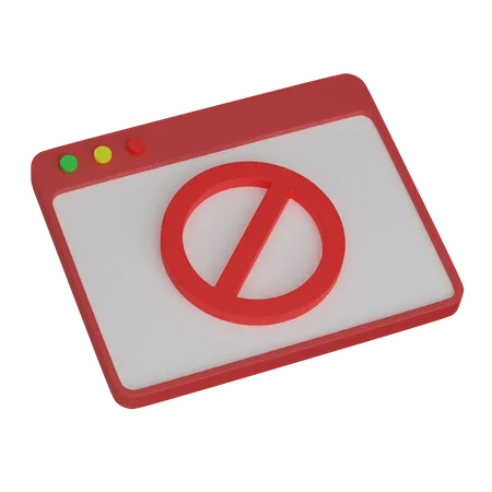 Web Ban  3D Icon