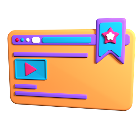 Web Bookmark  3D Icon
