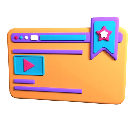 Web Bookmark  3D Icon