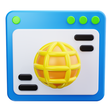 ウェブブラウザ  3D Icon