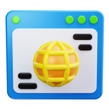 Web Browser  3D Icon