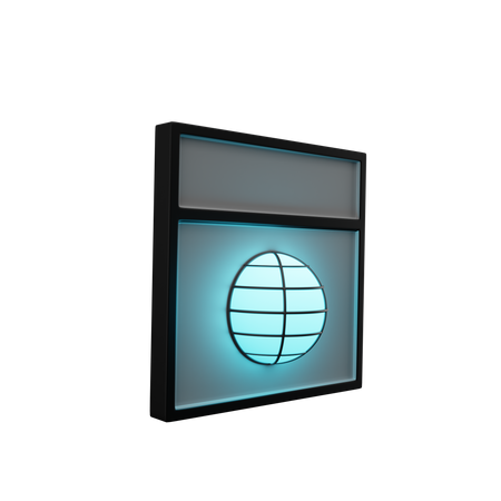 Web Browser  3D Illustration