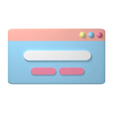 Browser Icon For Essential 3D Illustration
