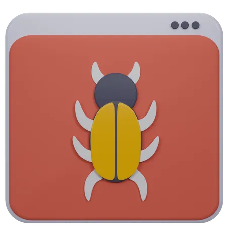 Bug Web  3D Icon