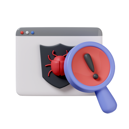 Web Bug Detection  3D Icon