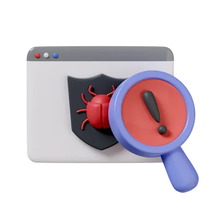 Web Bug Detection  3D Icon