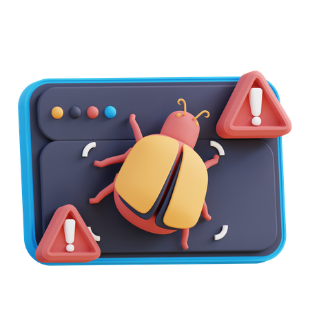 Web Bug Error  3D Icon