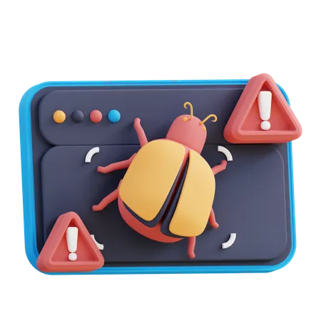 Web Bug Error  3D Icon