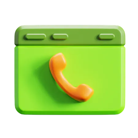 Web Call  3D Icon
