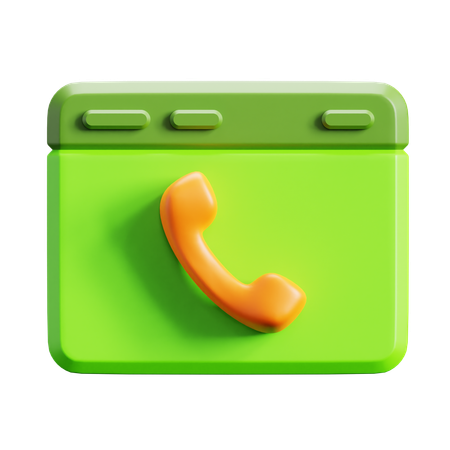 Web Call  3D Icon