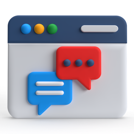 Internetchat  3D Icon