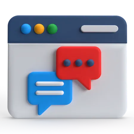 Internetchat  3D Icon