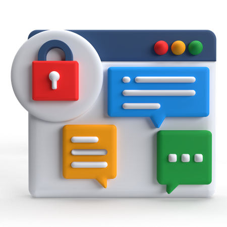 Web Chat  3D Icon