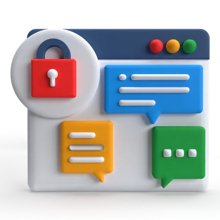 Web Chat  3D Icon