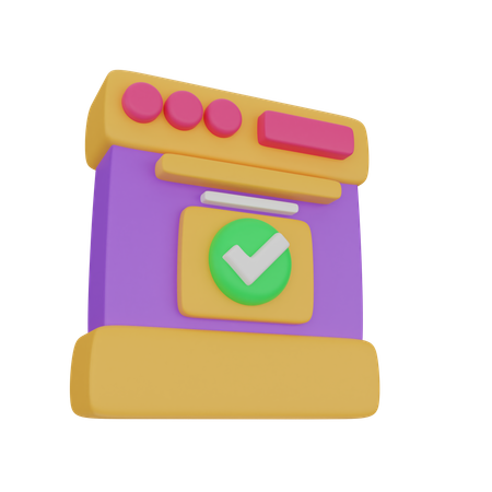 Web Check  3D Icon