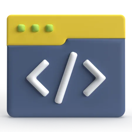 Web Code  3D Icon
