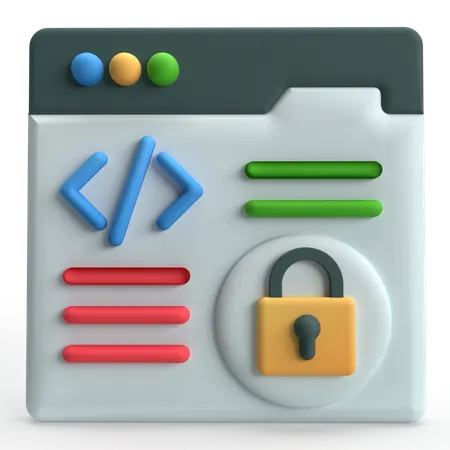 Web Code  3D Icon