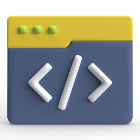 Web Code  3D Icon