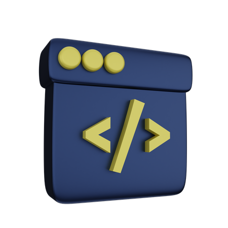 Web Coding  3D Icon