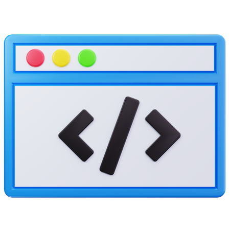Web Coding  3D Icon