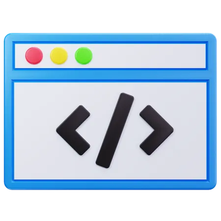 Web Coding  3D Icon