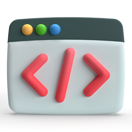 Web Coding  3D Icon