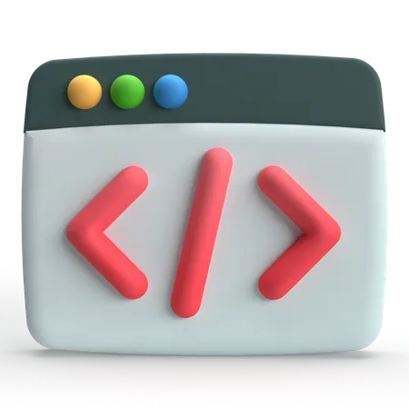 Web Coding  3D Icon