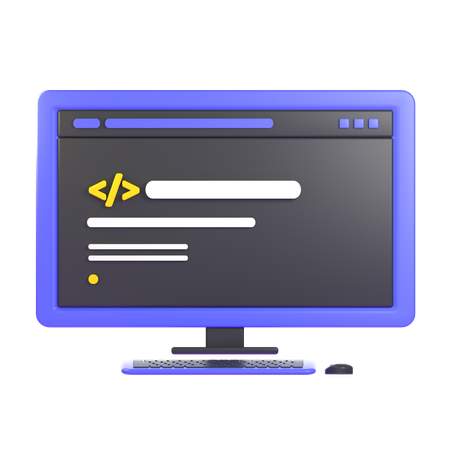 Web Coding  3D Icon