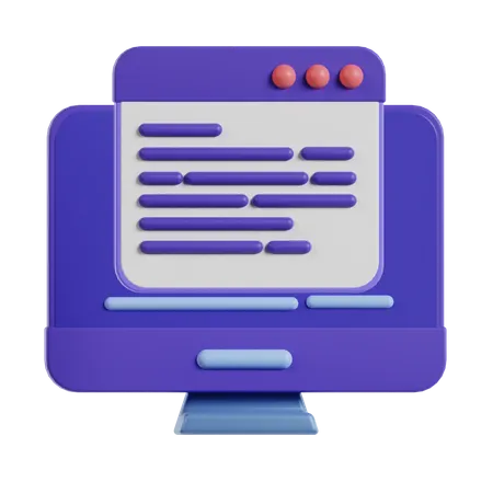 Web Coding  3D Icon