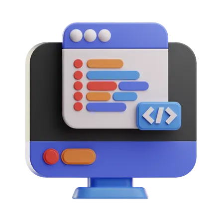 Web Coding  3D Icon