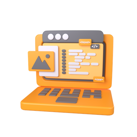 Web Coding  3D Icon
