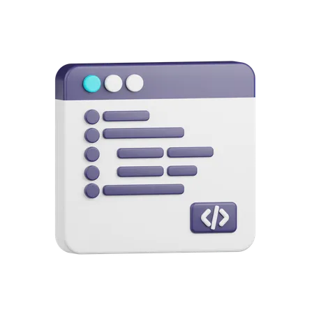 Web Coding  3D Icon