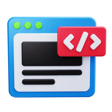 Web Coding  3D Icon