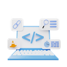 web programming 3d logo