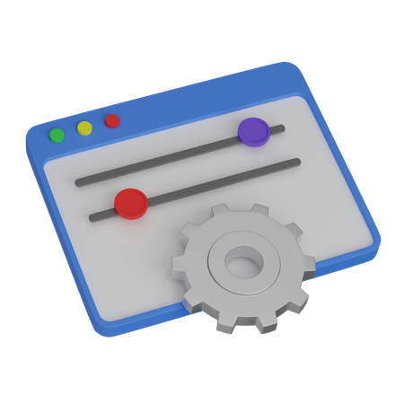 Web Control Panel  3D Icon