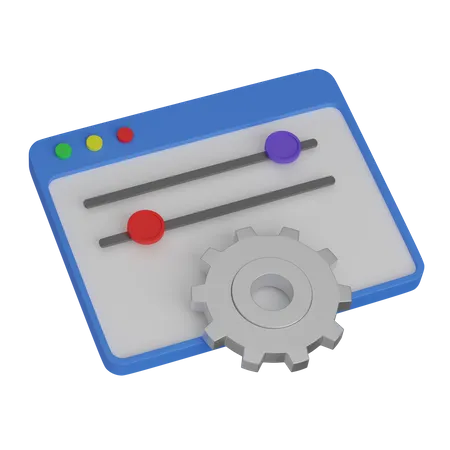 Web Control Panel  3D Icon