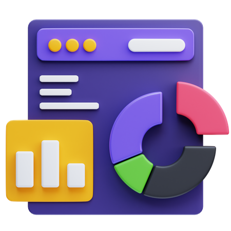 Web-Dashboard  3D Icon