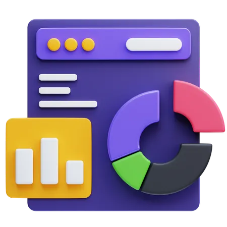 Web-Dashboard  3D Icon