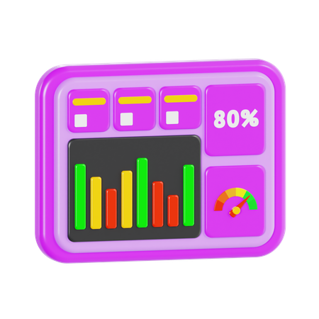 Web Dashboard  3D Icon