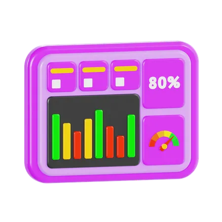 Web Dashboard  3D Icon