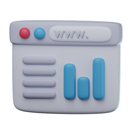 Web Dashboard  3D Icon