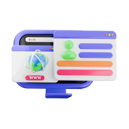 Web Data  3D Icon
