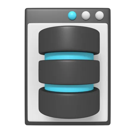 3 D Icon Of Data Storage 3D Icon