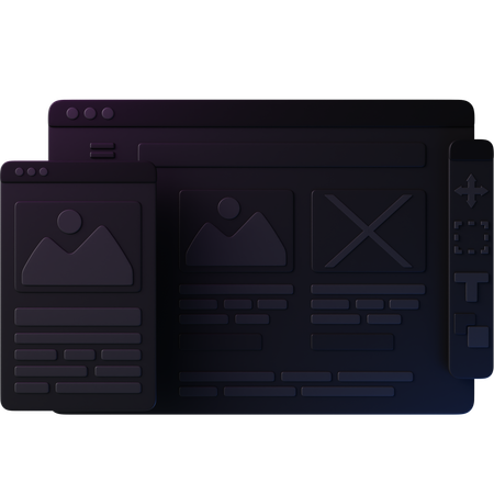 Web Design  3D Icon