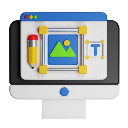 Web Design  3D Icon