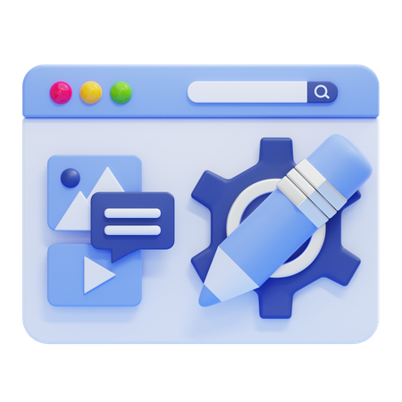 Web Design  3D Icon