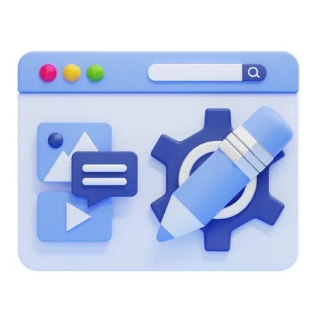 Web Design  3D Icon