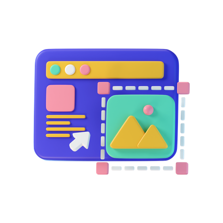 Web Design  3D Icon