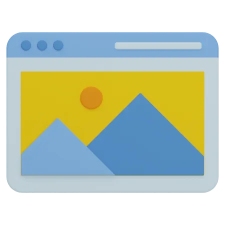 Web Design  3D Icon